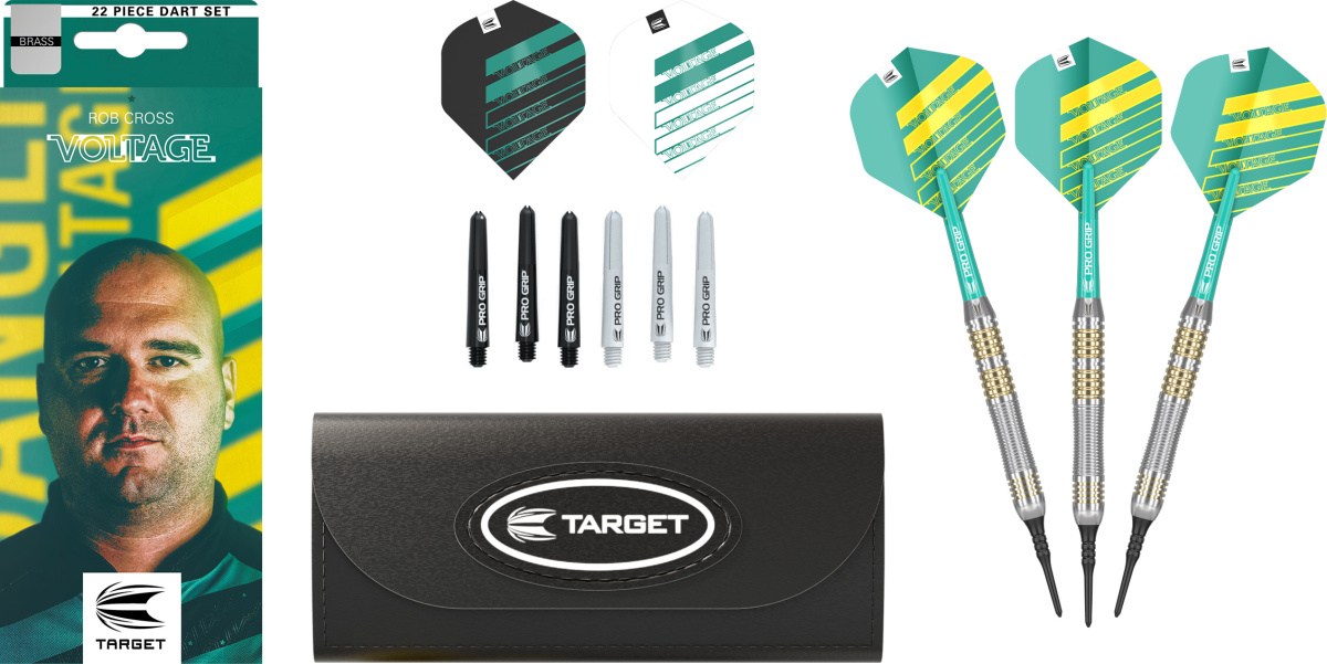 Pack Fléchettes soft Rob Cross Brass 18g