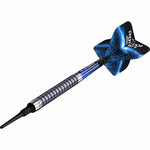 Fléchettes soft tip Mission Josh Rock Rocky - Bleu et Gris 18g