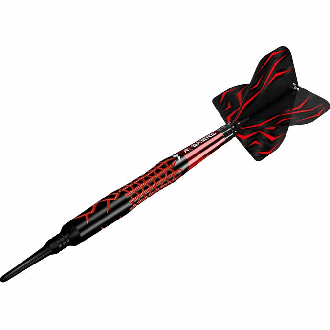 Fléchettes soft tip Mission Lava 95% tungstène - Rouge et Noir 20g