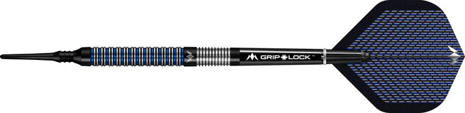 Fléchettes soft tip Mission Nightfall M1 Straight Ring - Bleu et Noir 18g