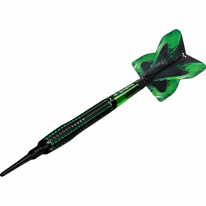 Fléchettes soft tip Mission Venom 90% tungstène - Vert et Noir 20g