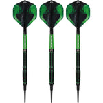 Fléchettes soft tip Mission Venom 90% tungstène - Vert et Noir 20g