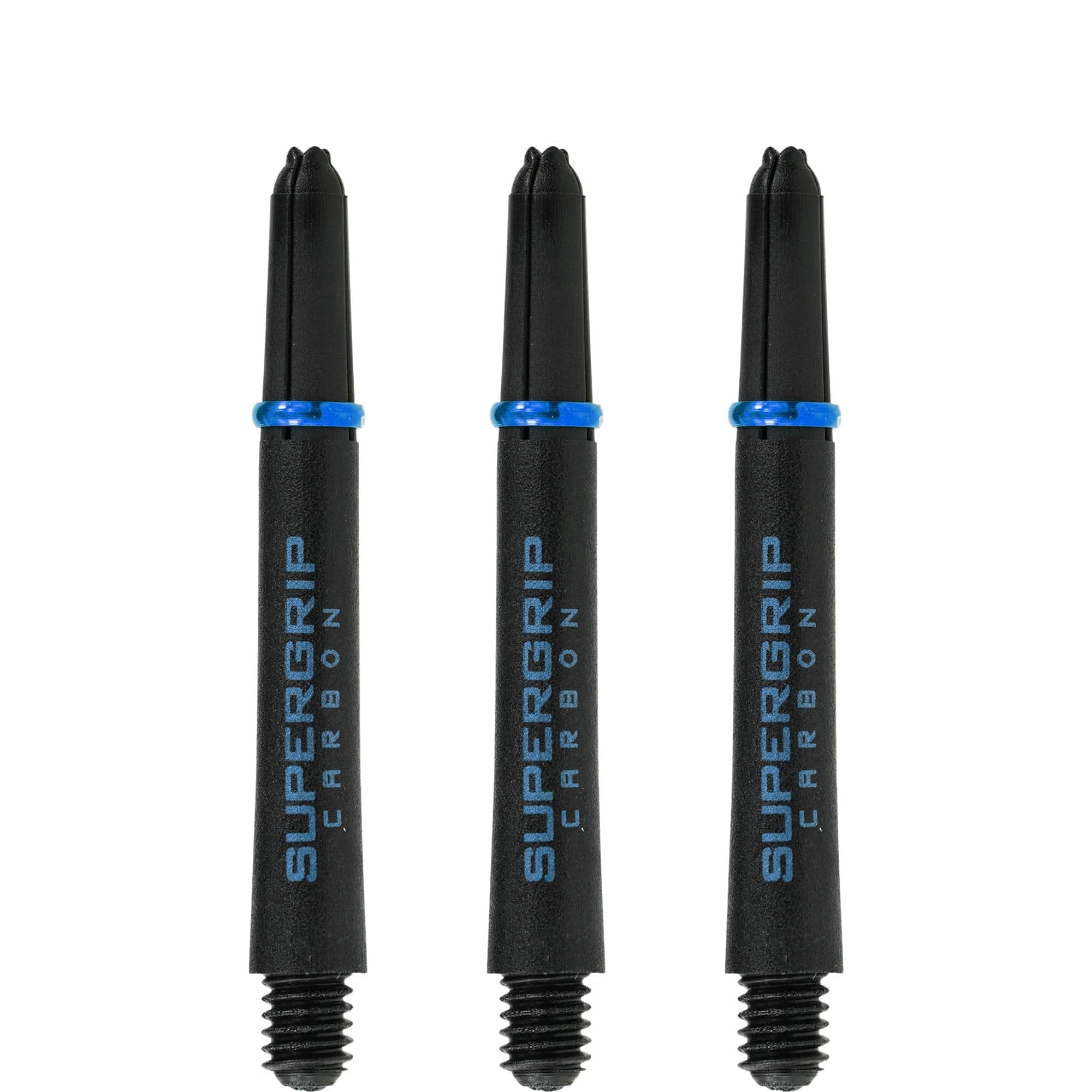 Tiges Harrows Supergrip Carbon Aqua Intermédiaire – le jeu de 3 tiges