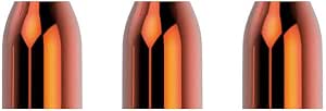L Style Premium Métal Champagne Rings Orange