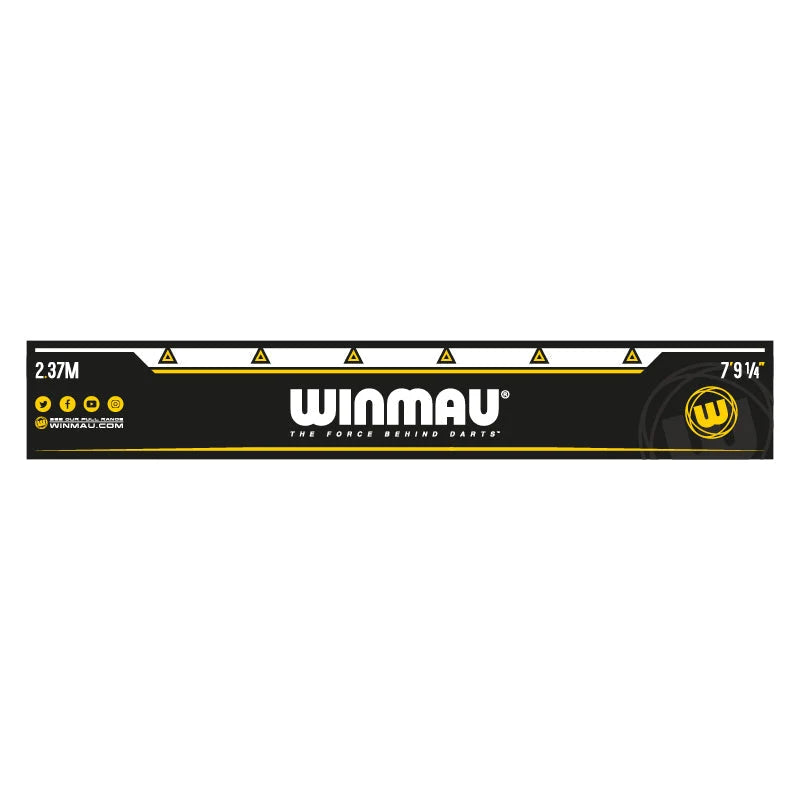 Ligne de lancer adhésive Winmau Oche Line – Noir et Jaune