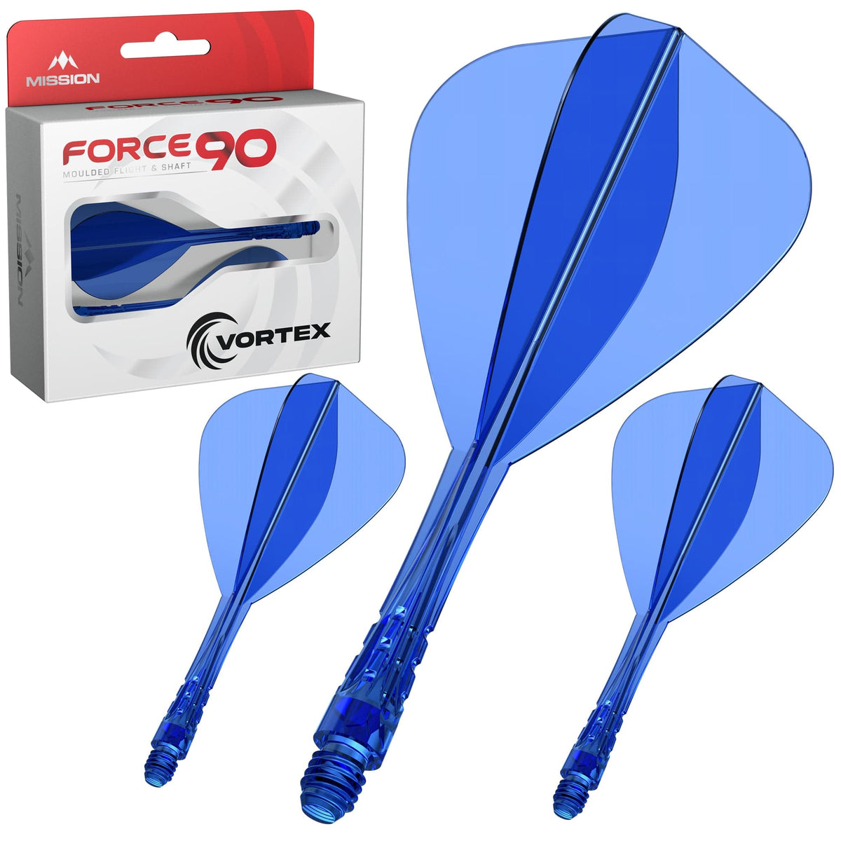 Mission Force 90 Vortex Bleu Kite Tweenie 27,8 mm - système ailette et tige Mission