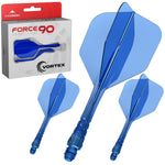 Mission Force 90 Vortex Bleu transparent No.6 Medium 34,3 mm - système ailette et tige Mission