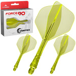 Mission Force 90 Vortex Jaune fluo transparent No.2 Medium 34,3 mm - système ailette et tige Mission