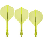 Trois systèmes Mission Force 90 Vortex jaune fluo transparent forme No.2