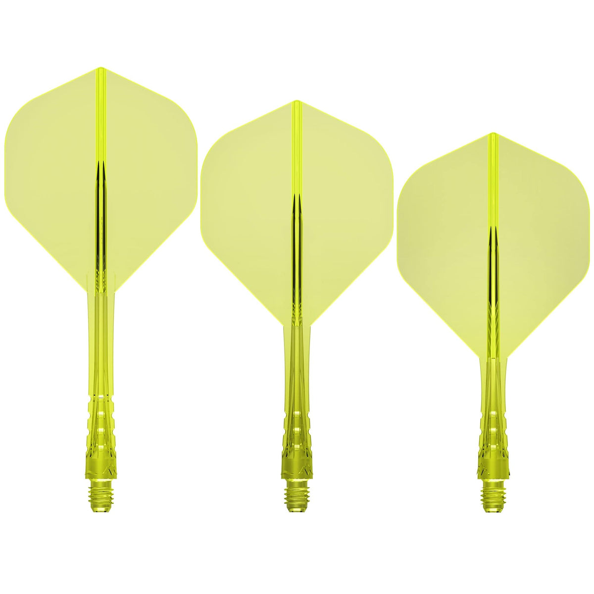 Trois systèmes Mission Force 90 Vortex jaune fluo transparent forme No.2