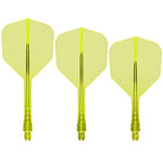 Trois systèmes Mission Force 90 Vortex jaune fluo transparent forme No.6
