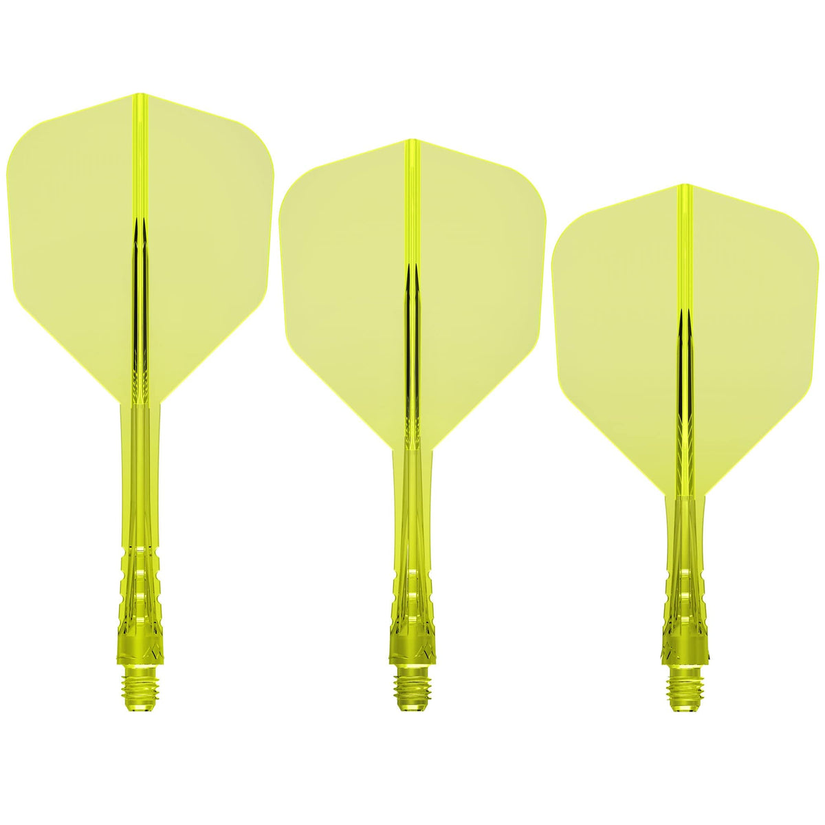 Trois systèmes Mission Force 90 Vortex jaune fluo transparent forme No.6
