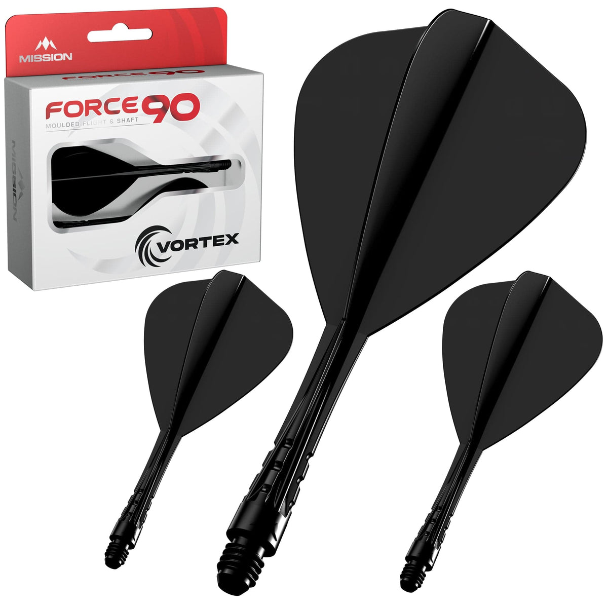 Mission Force 90 Vortex Noir Kite Tweenie 27,8 mm - système ailette et tige Mission