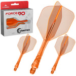 Mission Force 90 Vortex Orange fluo transparent No.6 Medium 34,3 mm - système ailette et tige Mission