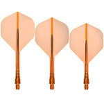 Trois systèmes Mission Force 90 Vortex orange fluo transparent forme No.6