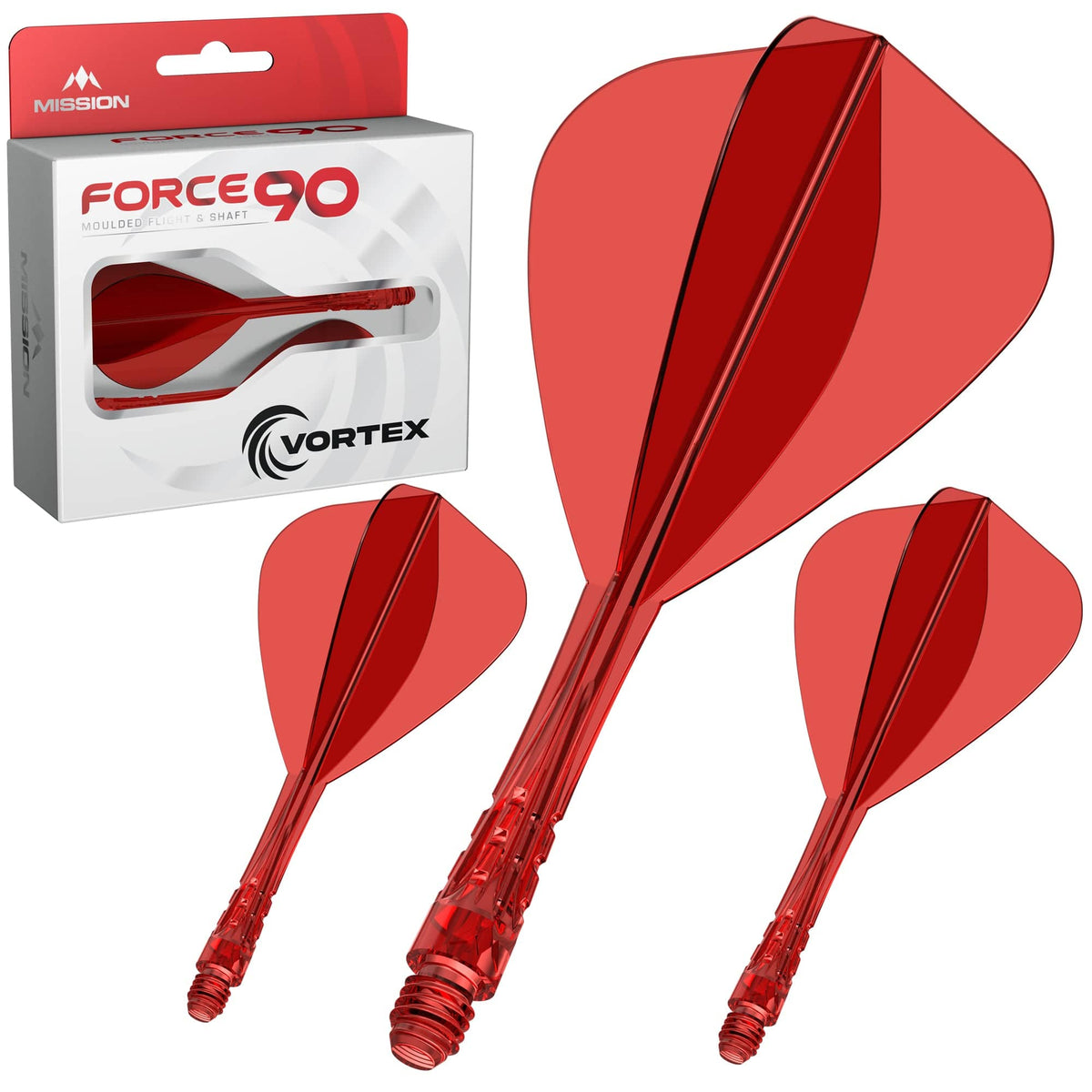 Mission Force 90 Vortex Rouge Kite Short 22,2 mm - système ailette et tige Mission