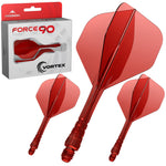 Mission Force 90 Vortex Rouge transparent No.2 Medium 34,3 mm - système ailette et tige Mission