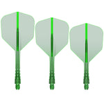 Trois systèmes Mission Force 90 Vortex vert fluo forme No.6
