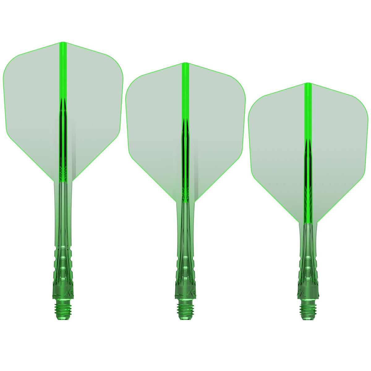 Trois systèmes Mission Force 90 Vortex vert fluo forme No.6