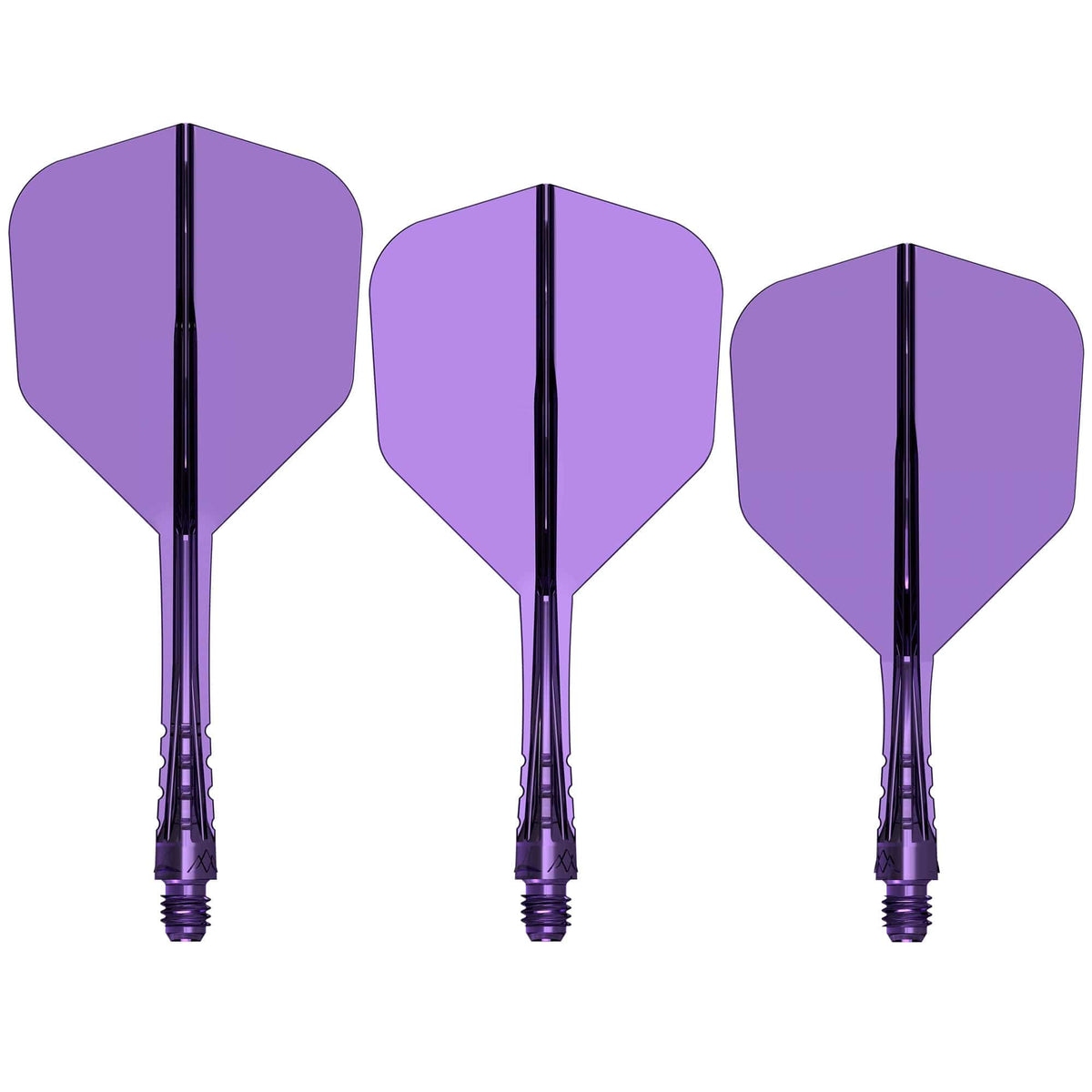 Trois systèmes Mission Force 90 Vortex violet transparent forme No.6
