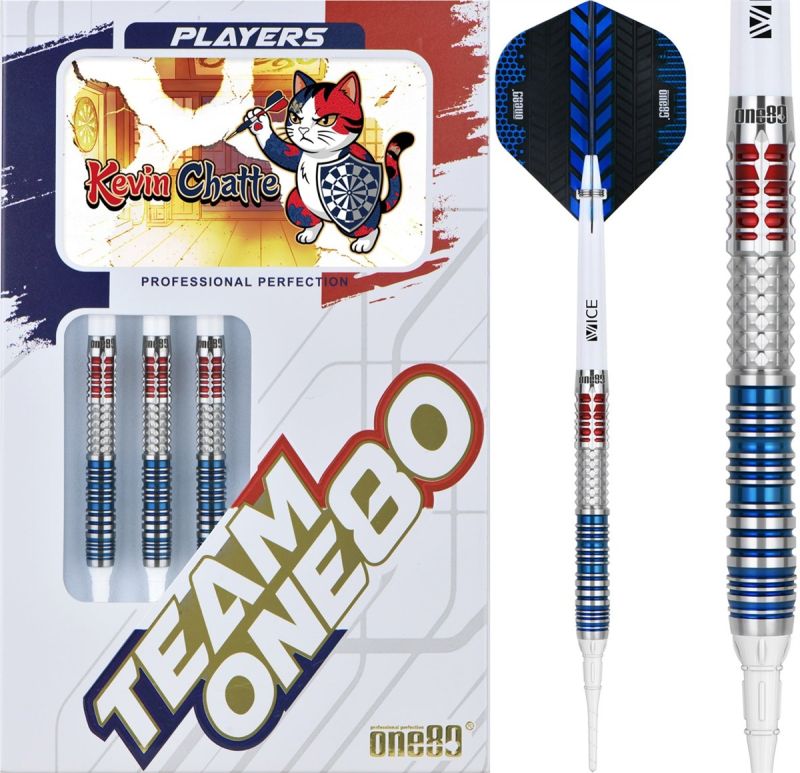 ONE80 Kevin Chatte 90% Tungstène Soft Tip 18 g - photo principale