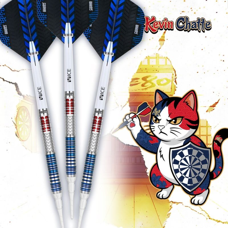 ONE80 Kevin Chatte 90% Tungstène Soft Tip 18 g - vue secondaire