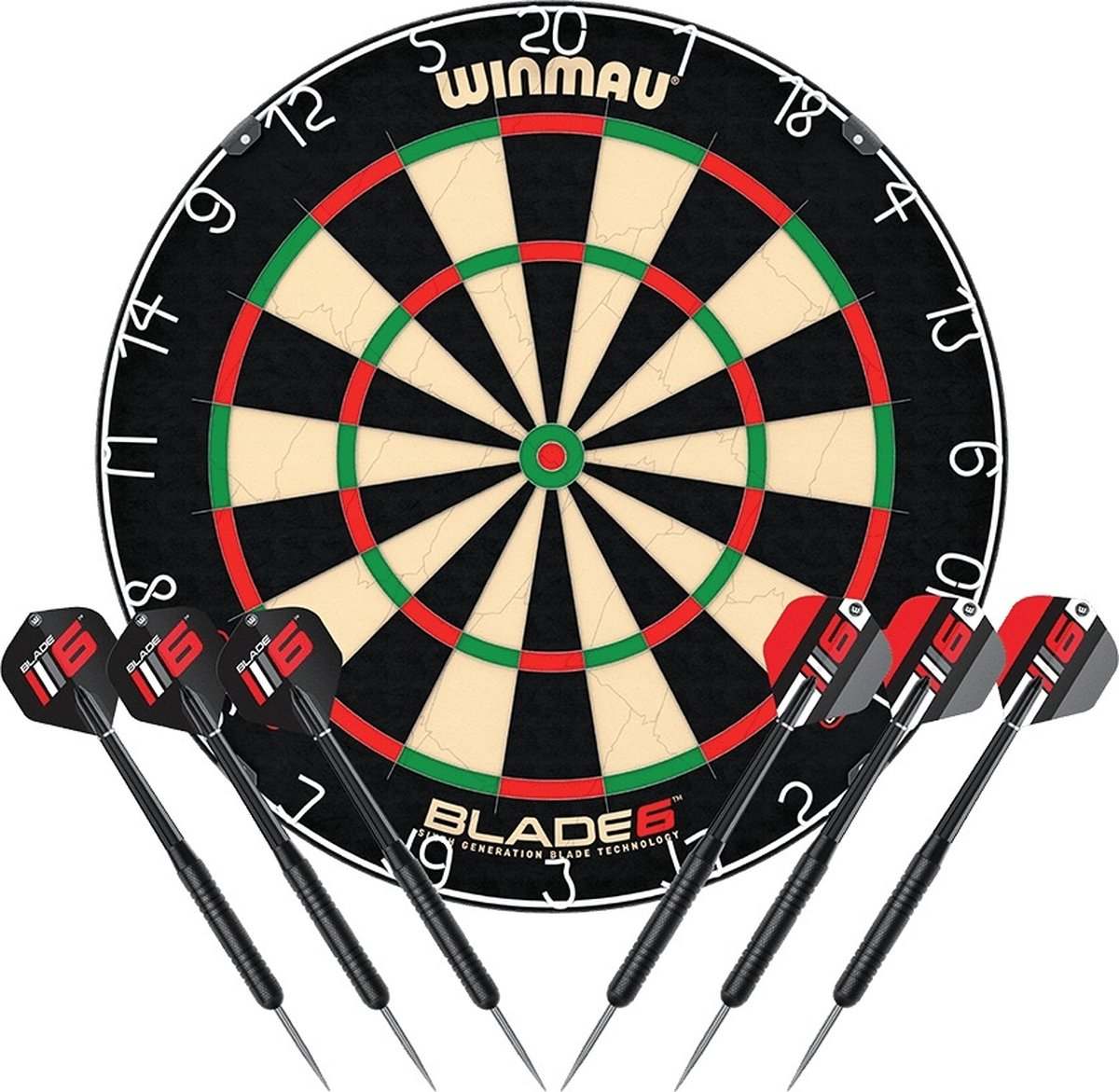 Pack Winmau Blade 6 - Cible + 6 fléchettes