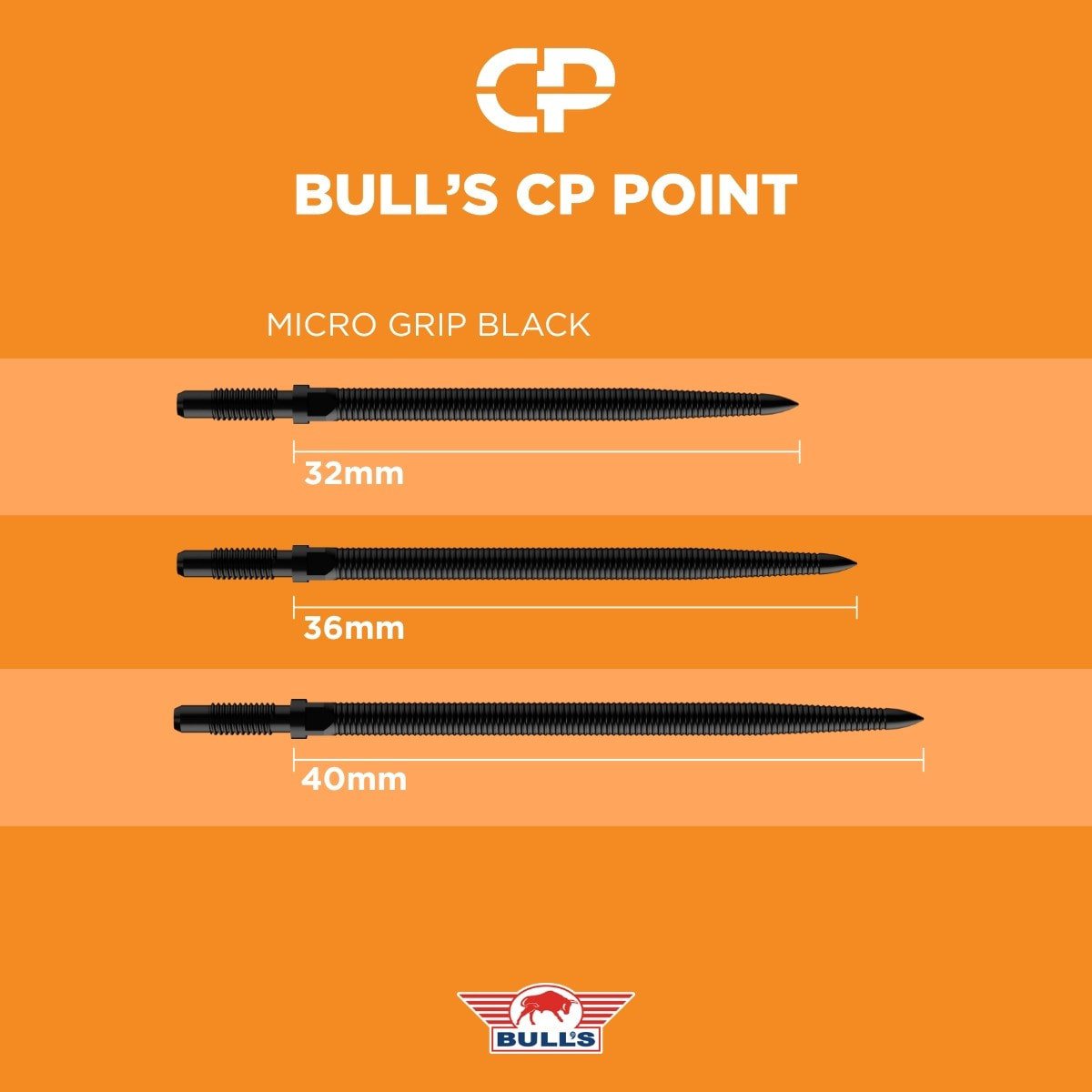 Tableau des longueurs Bull's CP Micro Grip noir