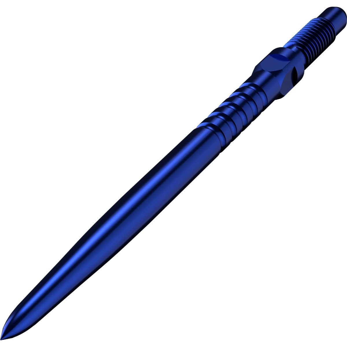 Pointe acier Bull's CP Ringed Grip 32 mm bleue en gros plan
