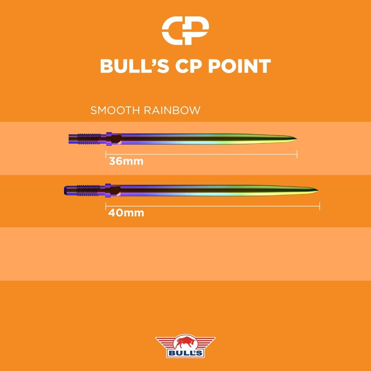 Pointes Bull's CP Smooth Rainbow 40 mm
