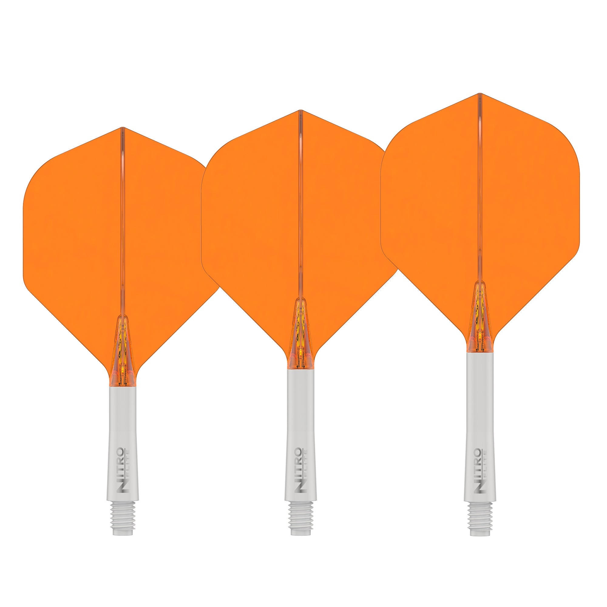Red Dragon Nitro Flite Orange et Blanc – les 3 ailettes-tiges intégrées