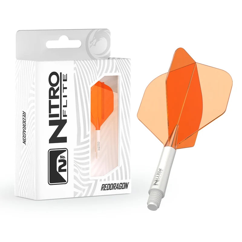 Red Dragon Nitro Dart Flite Orange & Blanc – Intermediate No.2
