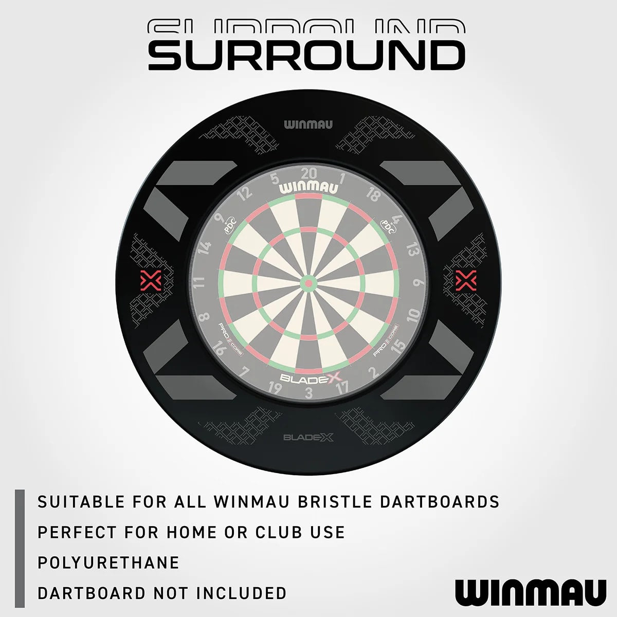 Détail du surround Winmau Blade X