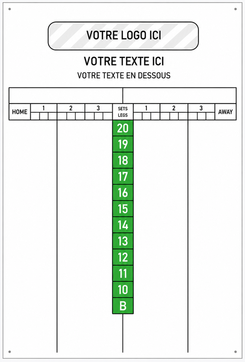Tableau de Score Personnalisé - Texte & Logo