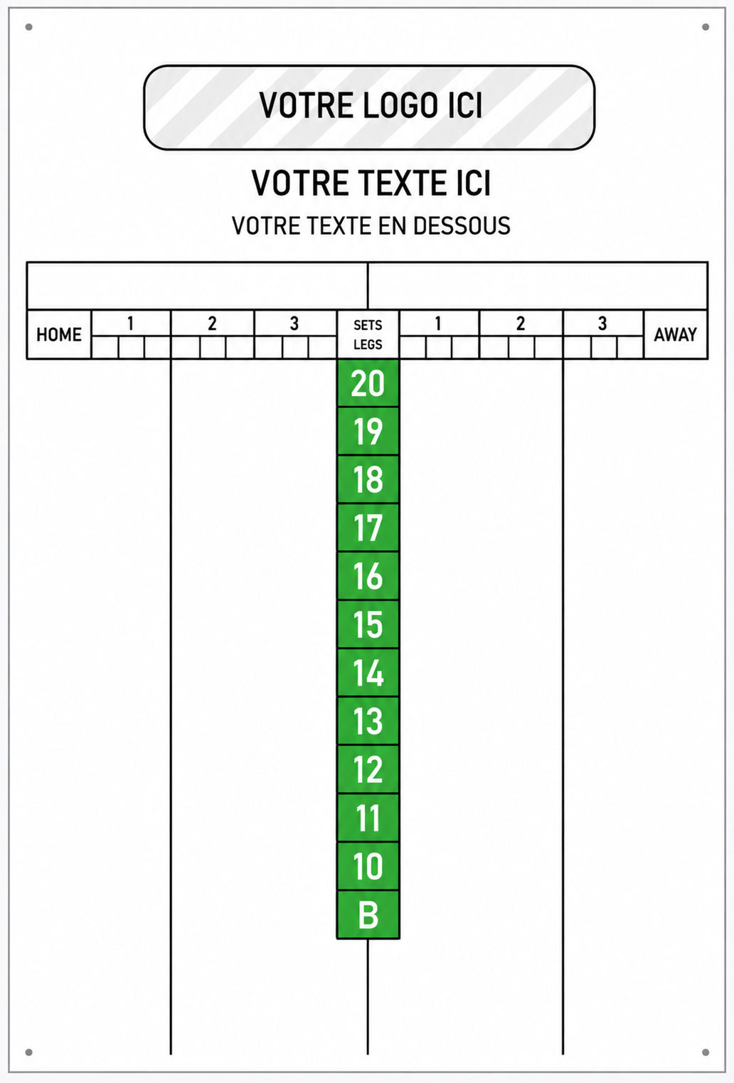 Tableau de Score Personnalisé - Texte & Logo - photo principale