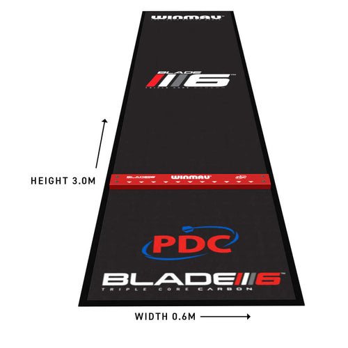 Tapis fléchettes Winmau Pro Zone Precision Noir 300*60