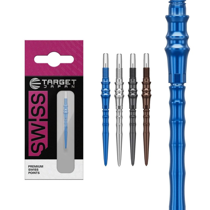 Pointes Target Japan Premium Swiss Point Bleu – 35 mm