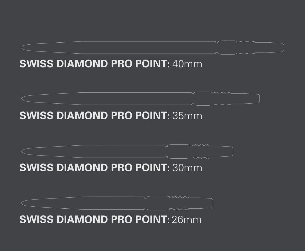 Pointes Target Swiss Point Diamond Pro Noir 35 mm – longueurs disponibles