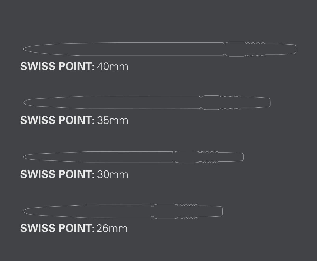 Pointes Target Swiss Point RVE Or 30 mm – longueurs disponibles