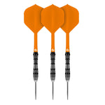 Tiges et ailettes Shot Flight Deck orange Short – montées sur fléchettes