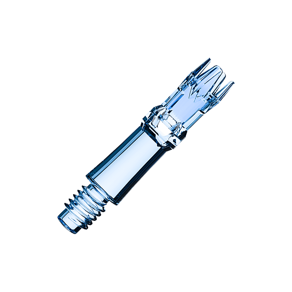 Détail tige L-System bleu translucide