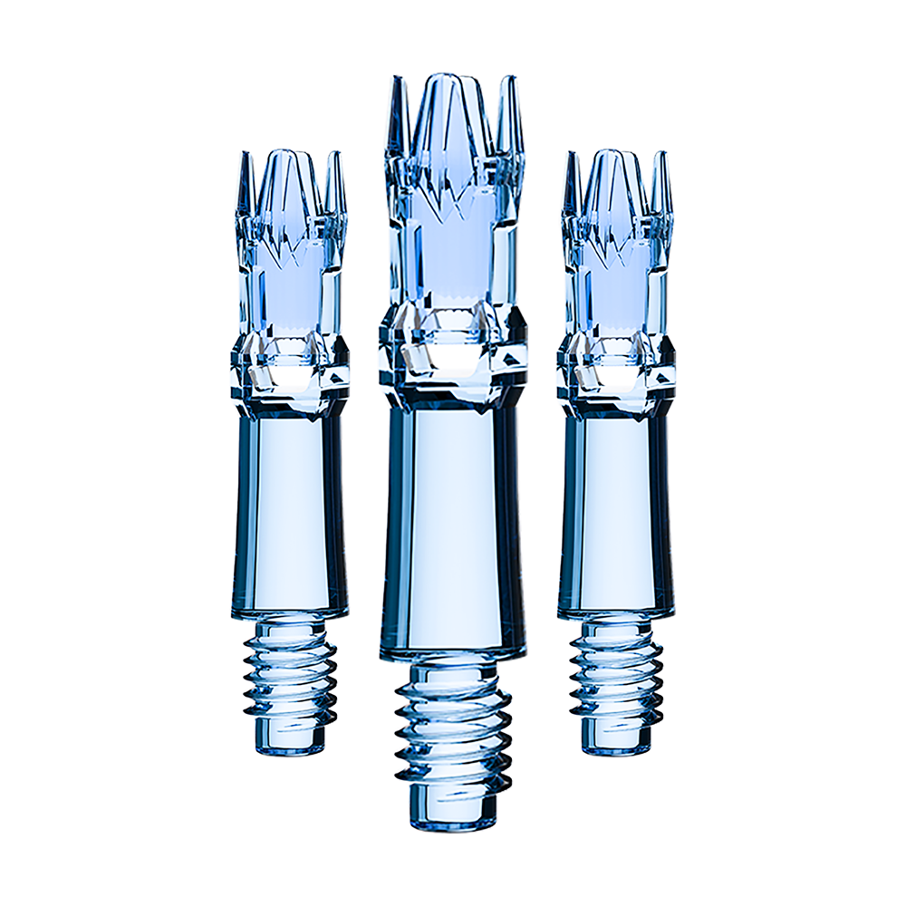 Lot de 3 tiges L-System bleu transparent 19 mm