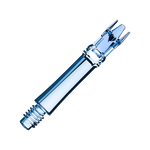 Tige bleu translucide L-Style 26 mm – détail