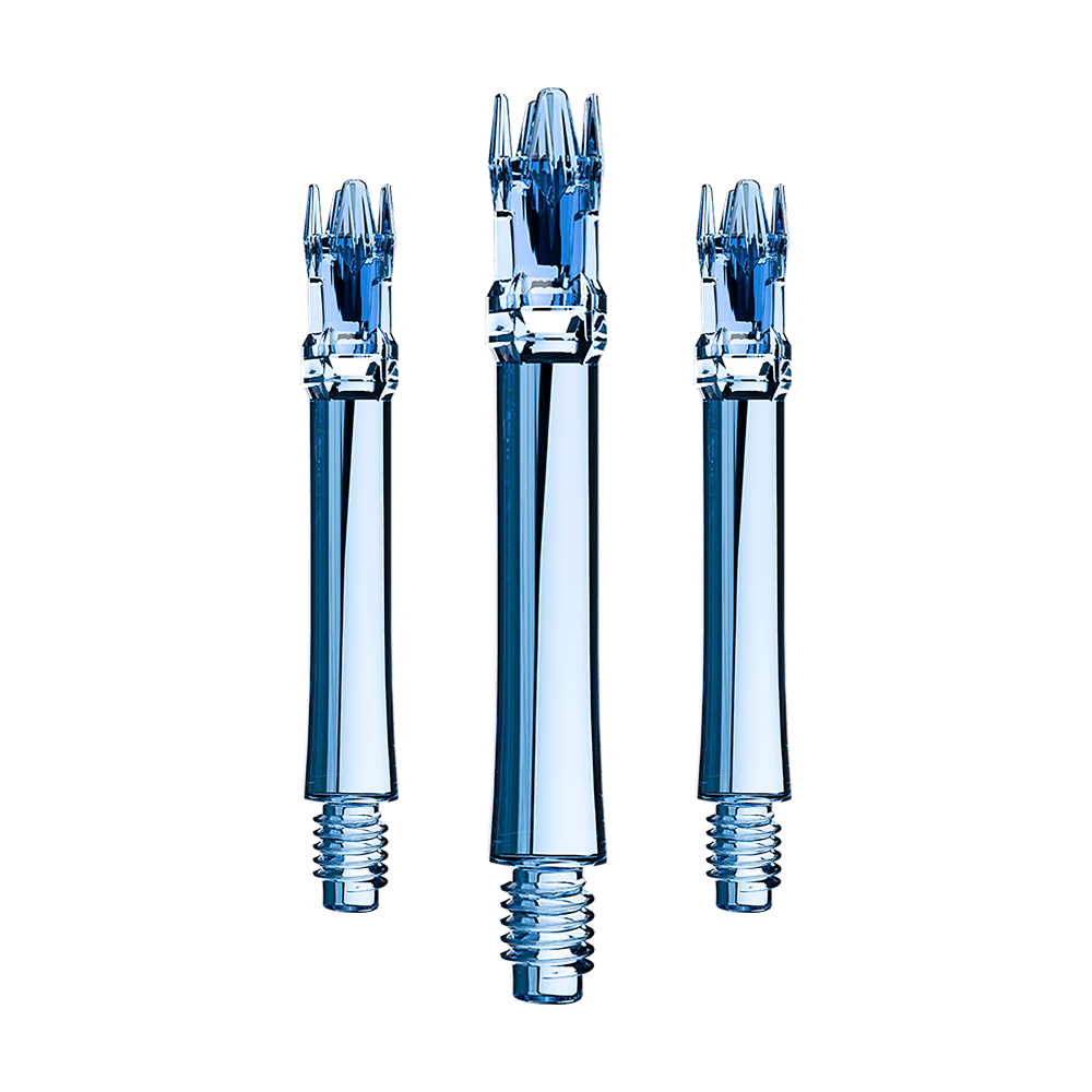 Lot de 3 tiges L-System bleu transparent 33 mm