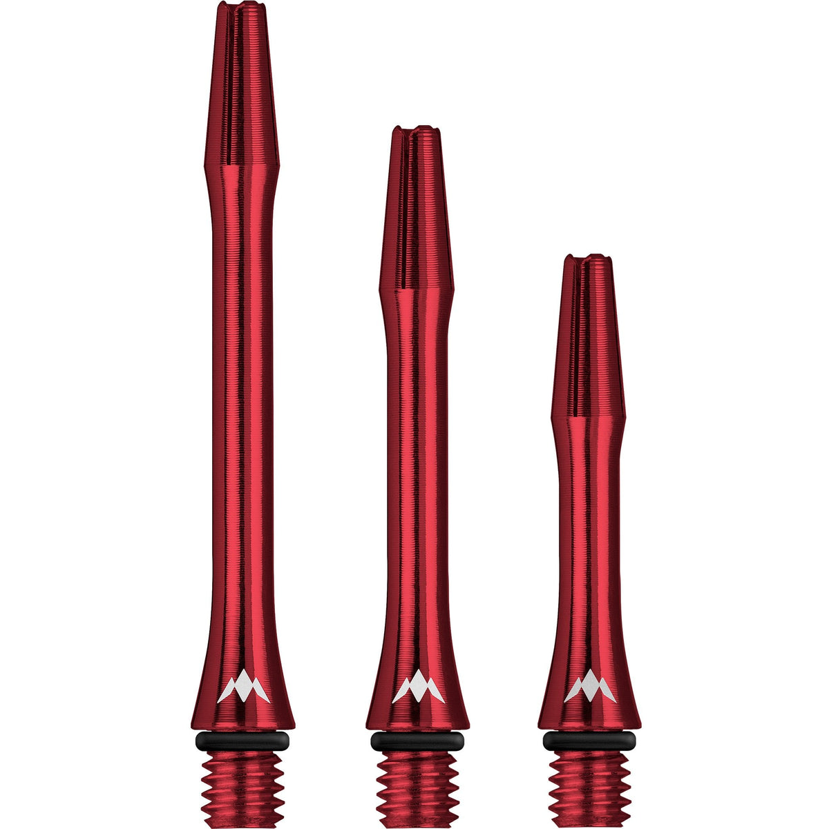 Tiges Mission Alicross rouge Tweenie – comparatif des longueurs Medium, Tweenie et Short