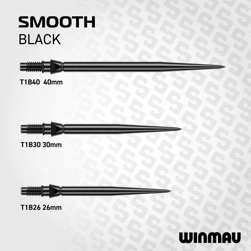 Pointes Acier Winmau Switch Point Smooth Noir – 40 mm
